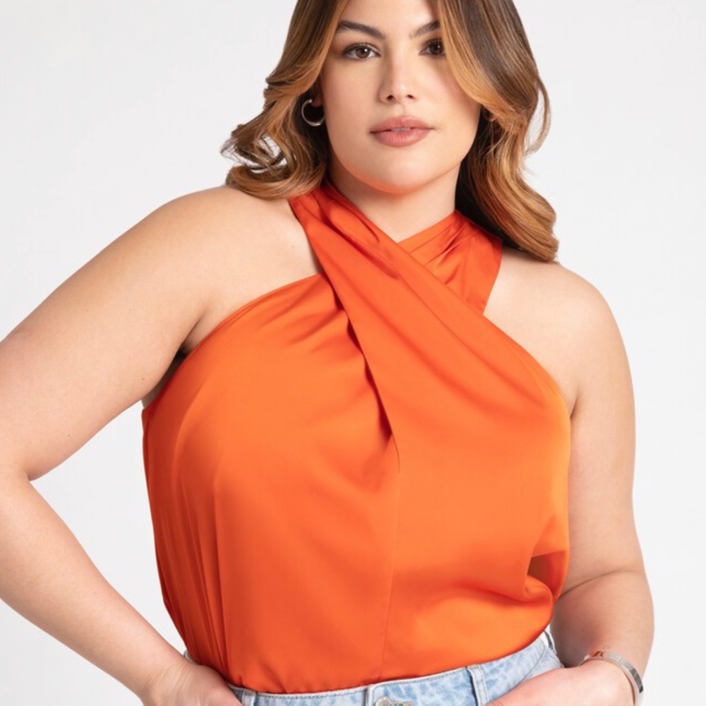 GUC Eloquii Halter Neck Top Size 16 Color Firecracker